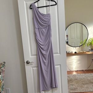 Elegant Lavender One-Shoulder Dress